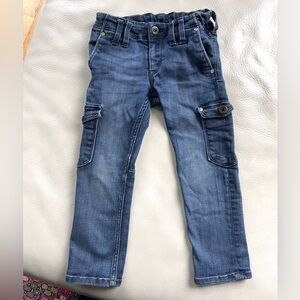 3/$30💥Vintage SQIN Cargo Skinny Jeans, Whiskers & Fades, Washed Blue, Pockets